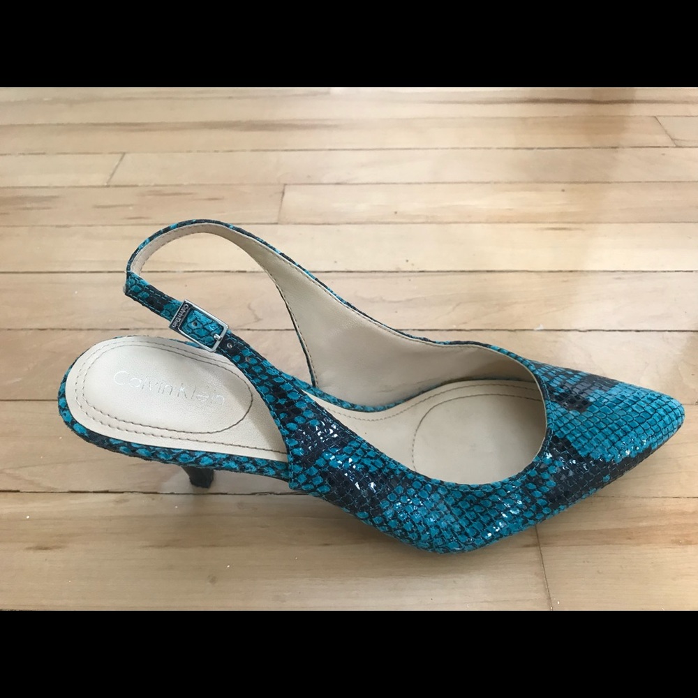 Calvin Klein sling back kitten heels
